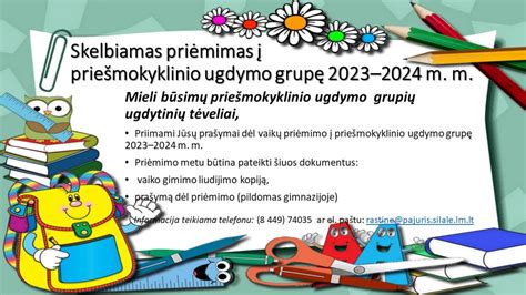 Infografika su pagrindiniais priešmokyklinio ugdymo reikalavimais