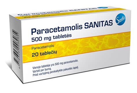 Paracetamolio tabletės ir skystas paracetamolis