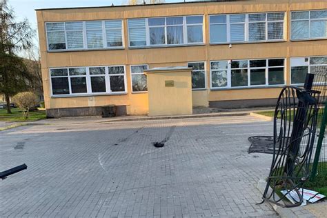 Vaizdas į mokyklos kiemą