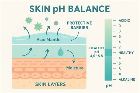 schema of skin pH balance