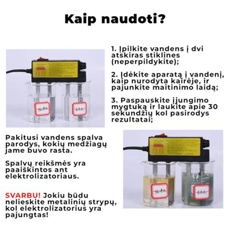 Vandens kokybės palyginimas