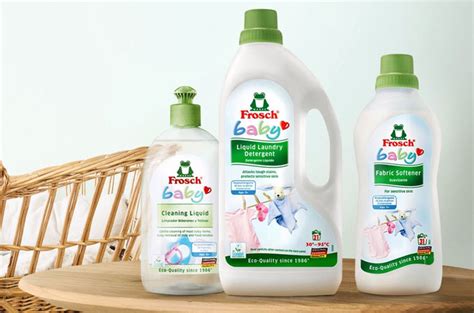 pakuotė ir sudėtis Frosch Baby skalbimo priemonės