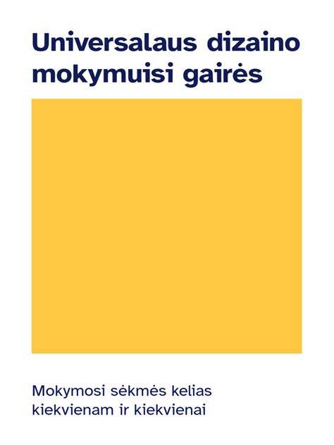 universalaus dizaino mokymosi principas