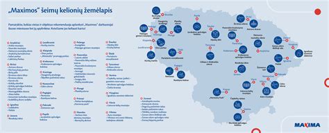 Žemėlapis su Baby City parduotuvių lokacijomis Lietuvoje
