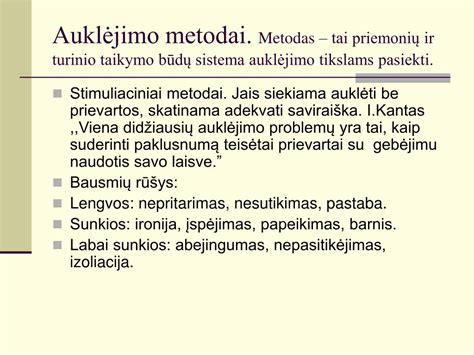 Verbaliniai auklėjimo metodai