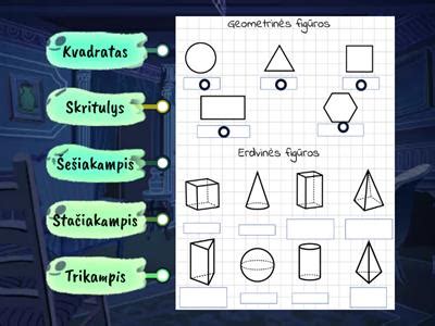 Vaikų piešiniai, kuriuose naudojamos geometrinės figūros šeimos nariams pavaizduoti