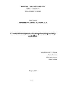 Mokymosi procesas pradinėje mokykloje