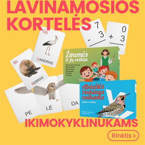 Montessori kortelės vaikams