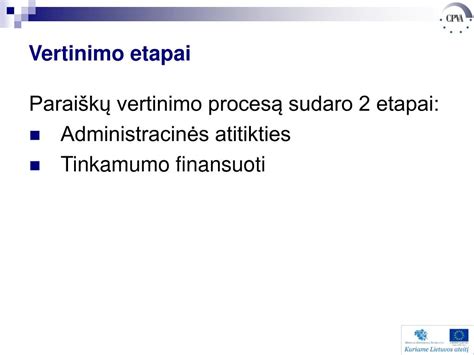 Vertinimo procesas ir jo etapai