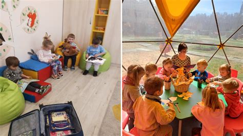 Pedagogas, vedantis pamokėlę vaikams