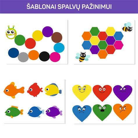 vaikų dėlioja spalvotas figūrėles