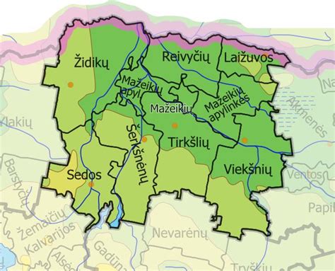 Žemėlapis su Mažeikių rajono Tirkšlių darželio 