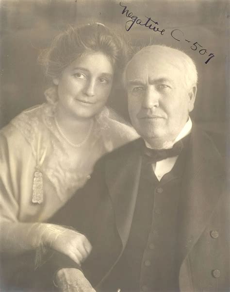 Thomas Edison su žmona Mina Miller