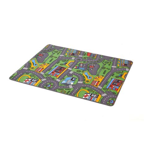 vaikiškas žaidimų kilimas su trasomis