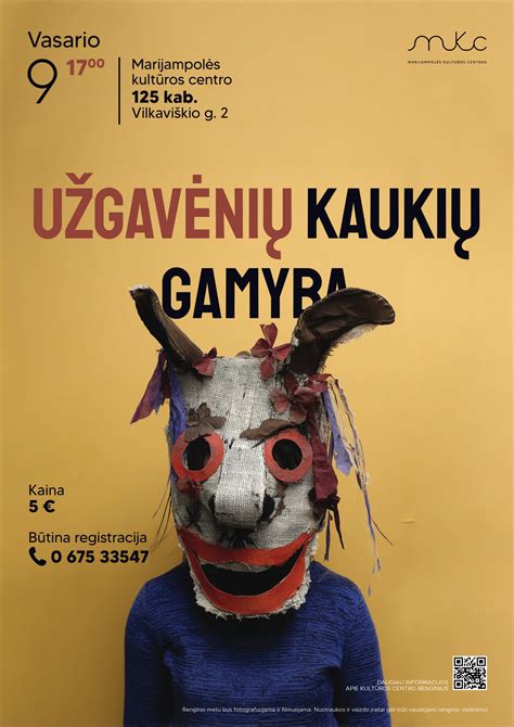 Vaikiškų Užgavėnių kaukių gamyba
