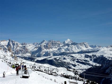 Val Gardenos slidinėjimo trasų žemėlapis su miesteliais