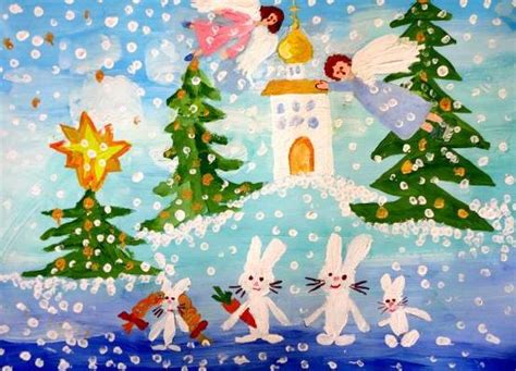 vaikų kalėdiniai piešiniai