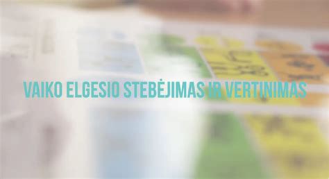 vaiko elgesio korekcija