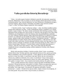 simbolinis dingusio vaiko vaizdavimas