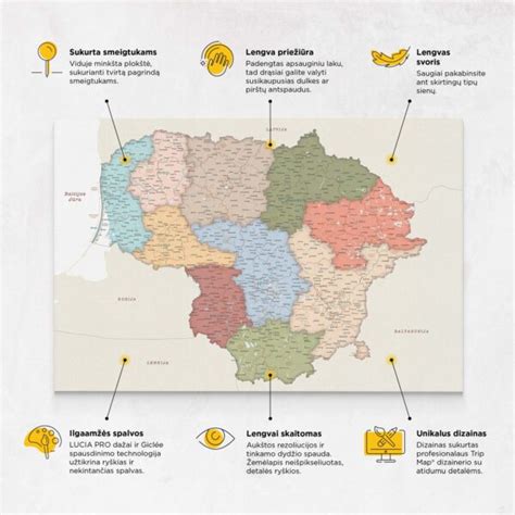 Žemėlapis su vaistinių lokacijomis Lietuvoje