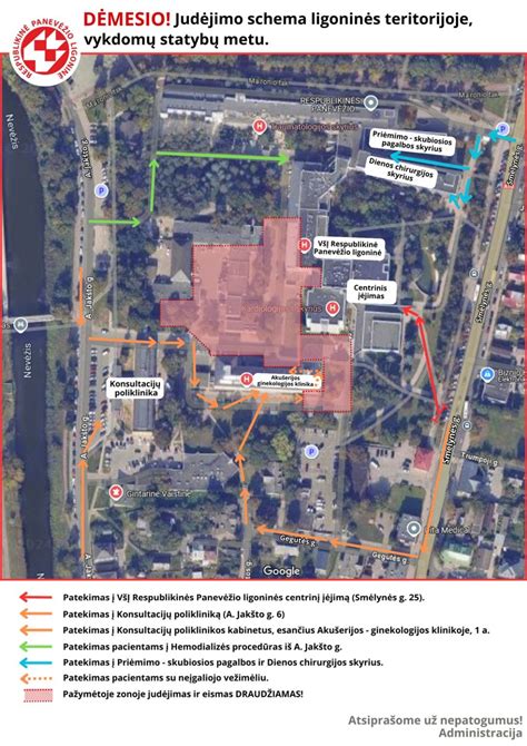 Panevėžio ligoninės schema