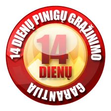 14 dienu grazinimo garantija