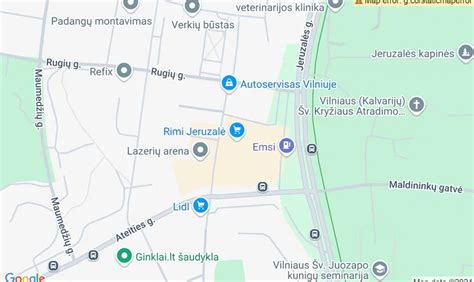 Vaikiškų žaidimų kambarių žemėlapis Vilniuje