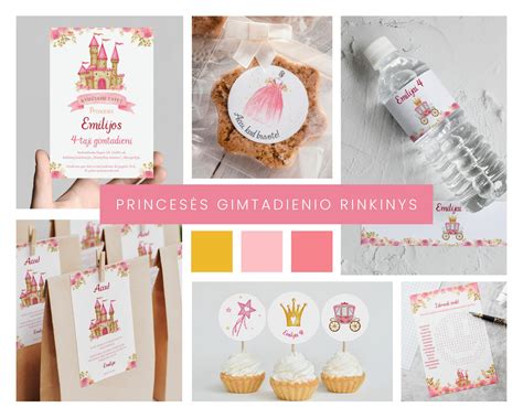 dekoracijos princesės tematikos vakarėliui
