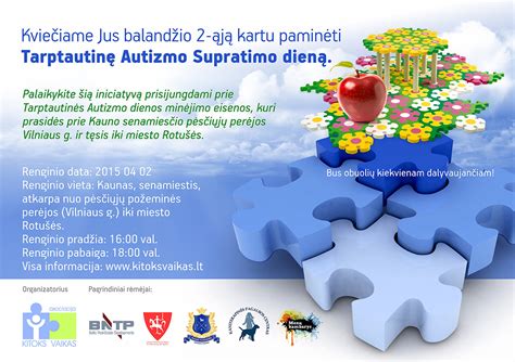 Simbolinė iliustracija, paneigianti mitus apie autizmą