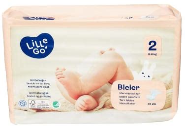 Lentelė su Lille Go sauskelnių dydžiais ir kiekiais