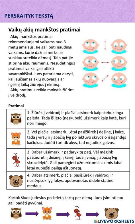 vaikų akių patikros grafikas
