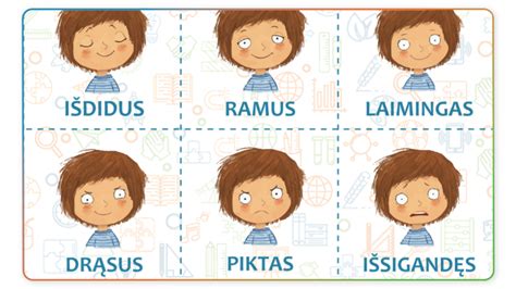 Vaikų emocijų schema