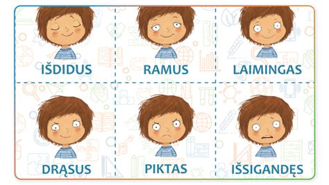 Vaikų emocijų veidukai