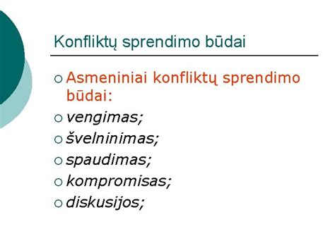 Konfliktų sprendimo schemos