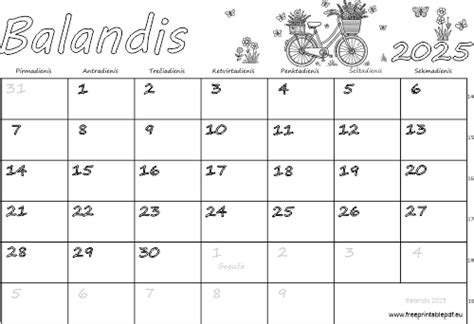 Išmokų kalendorius balandžio mėnesiui