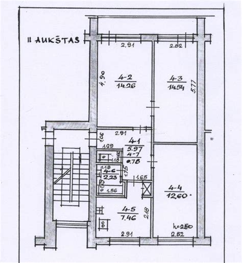 Buto planas su baldais