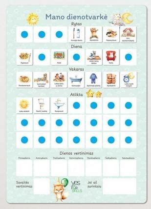 Vaiko piešinys su teigiamais elgesio simboliais