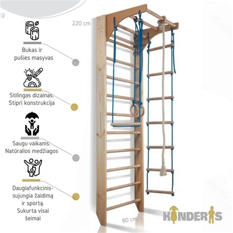 Vaikiškos švediškos sienelės įvairių modelių