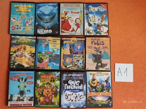 kolekcija animacinių filmukų personažų