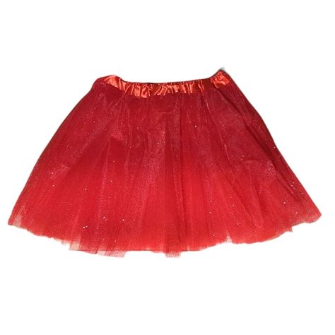 Raudonas tiulio sijonas tutu