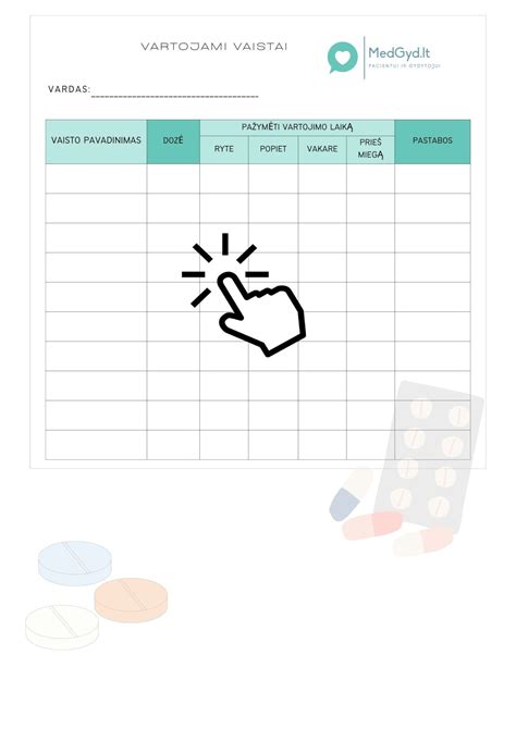 Vaistų pakuotės ir vartojimo instrukcijos