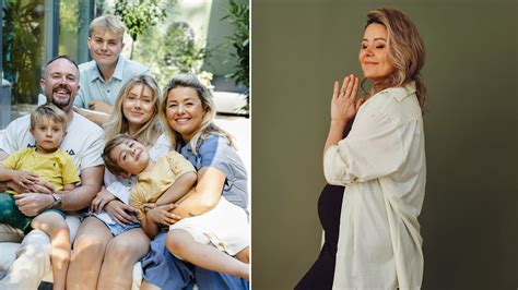 Beatos Nicholson šeimos nuotrauka su ketvirtuoju vaiku