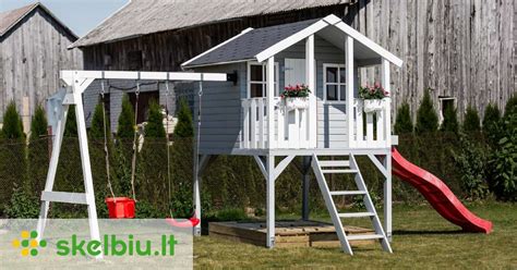 vaikiškas namelis su tuneliu