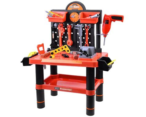 Vaikiškas meistro stalas su įrankiais