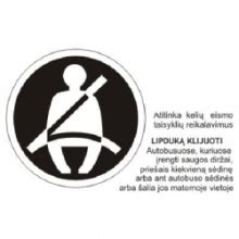 Informacinis ženklas „Užsisek saugos diržą“