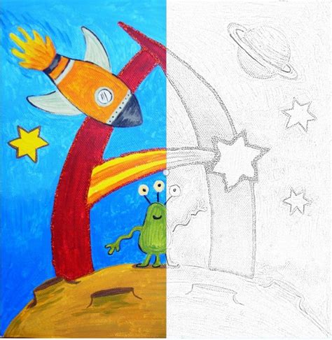 Vaikiškas piešinys su saulute