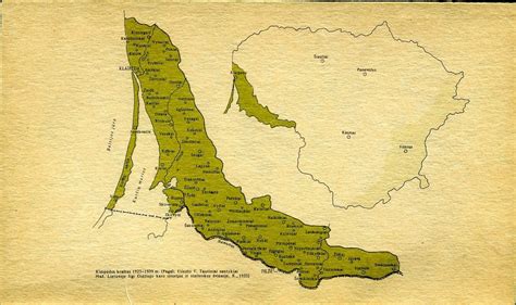 Istorinis žemėlapis Mažosios Lietuvos