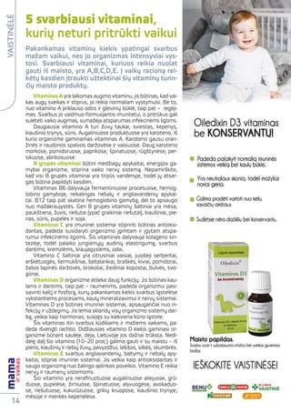 Vaiko kaulų vystymasis ir vitaminas D