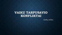Vaikų tarpusavio konfliktas