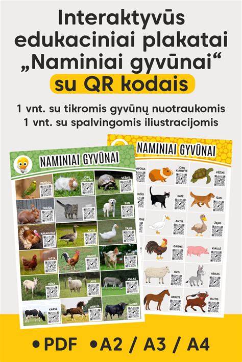 vaikiški plakatai su gyvūnais